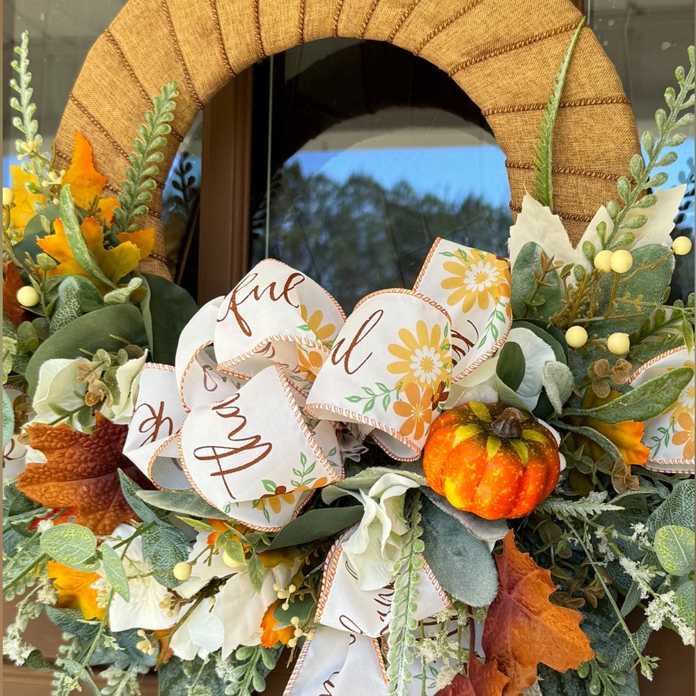Wreath new handmade fall “Thankfull”